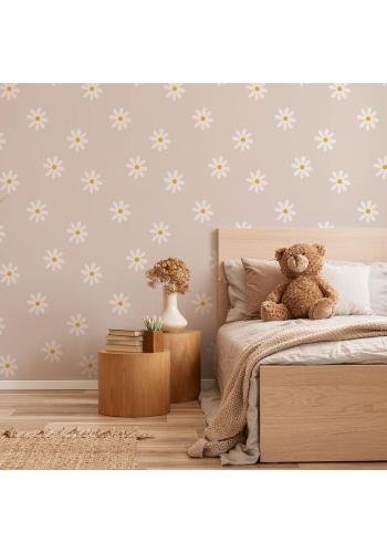 Dekoračná tapeta so sedmokráskami