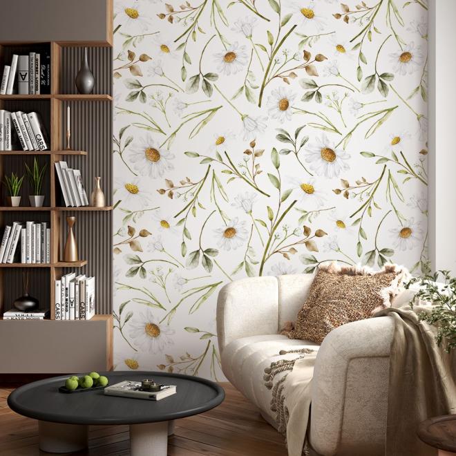 Tapeta na stenu s motívom kvetov