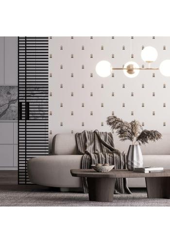 Dekoračná tapeta s opakujúcimi polkruhmi