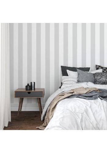 Dekoračná tapeta so sivými pásmi