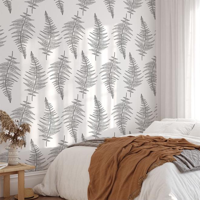 Dekoračná tapeta s motívom listov