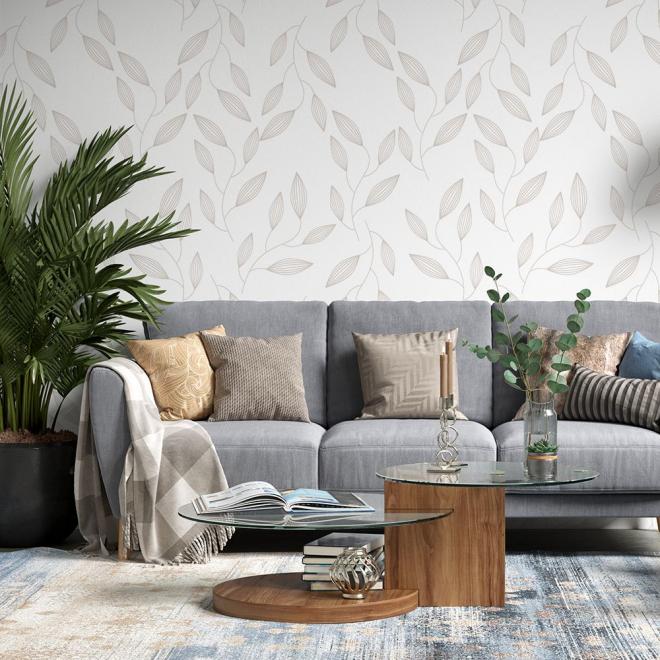 Dekoračná tapeta s motívom lístia