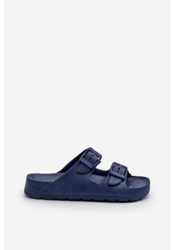 Chlapčenské modré šľapky s prackami