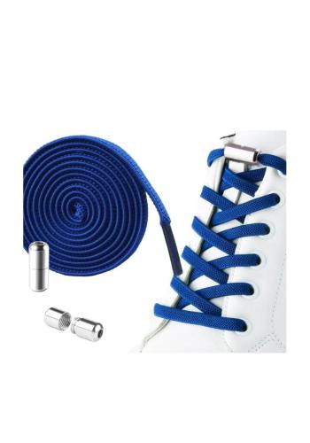 Modré elastické šnúrky do topánok bez viazania - 2 ks