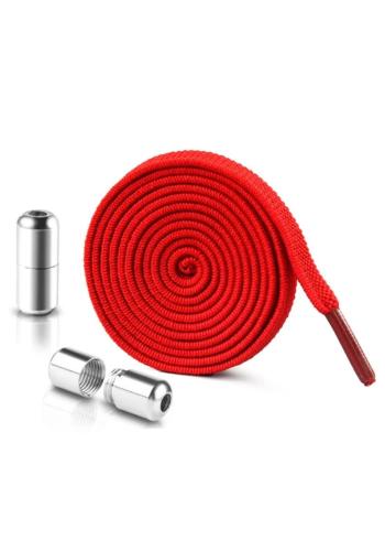 Elastické červené šnúrky do topánok bez viazania - 2 ks