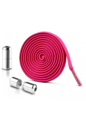 Ružové elastické šnúrky do topánok bez viazania - 2 ks