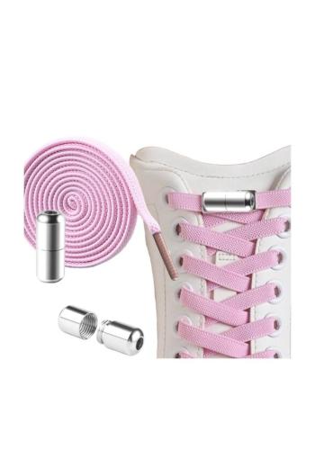 Elastické ružové šnúrky do topánok bez viazania - 2 ks