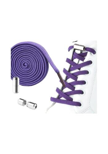 Fialové elastické šnúrky do topánok bez viazania - 2 ks