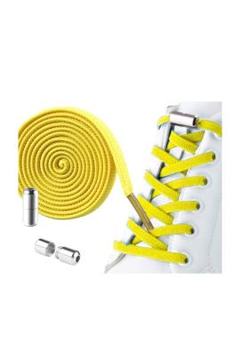 Elastické žlté šnúrky do topánok bez viazania - 2 ks