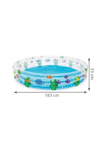 Detský nafukovací bazén s motívom rýb