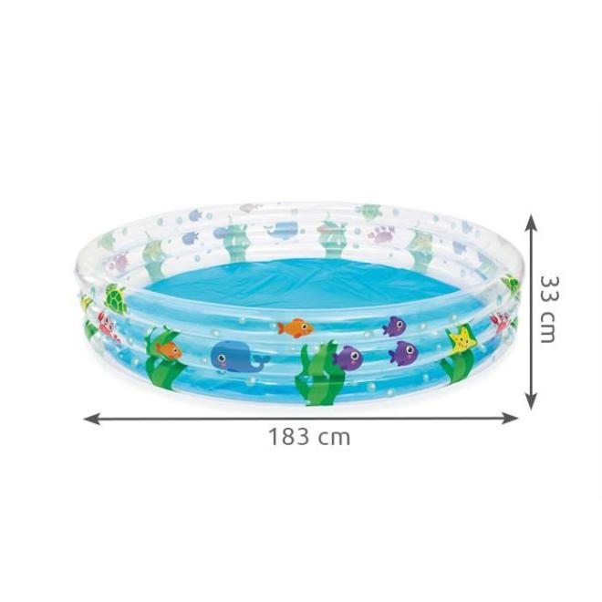 Detský nafukovací bazén s motívom rýb
