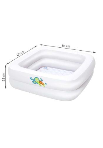 Biely nafukovací bazén pre deti