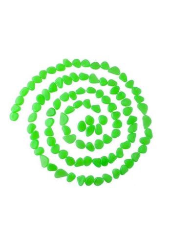 Sada svietiacich zelených kameňov - 100 ks