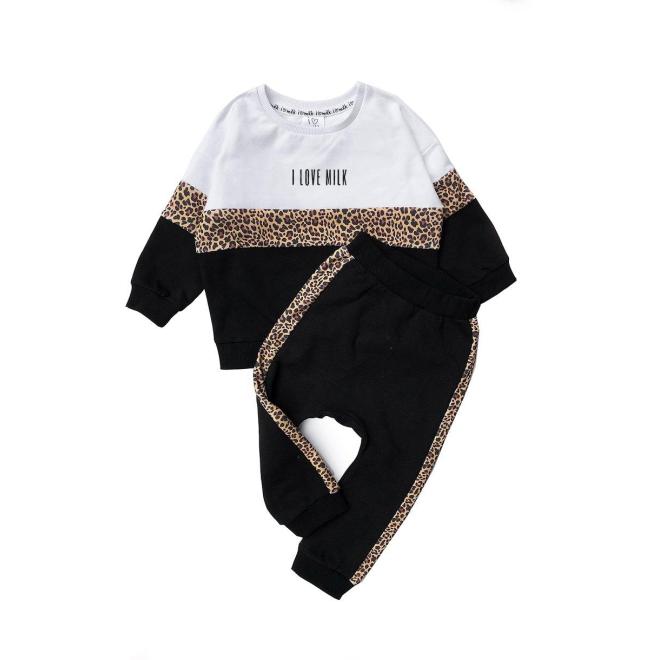 Mikina I LOVE MILK s leopardím vzorom v akcii