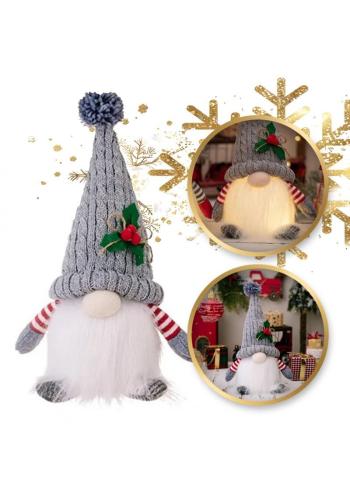 Sivý svietiaci vianočný škriatok