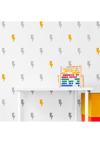 Nálepky s motívom bleskov - 34 ks