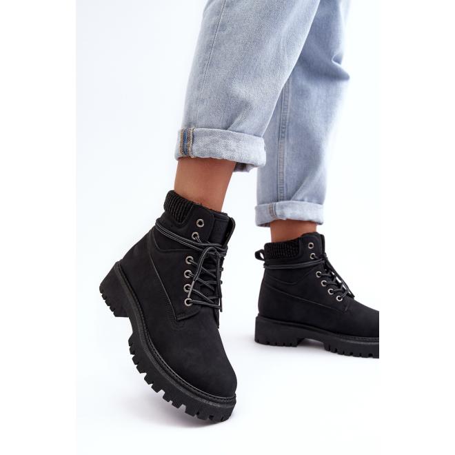 Čierne oteplené workery pre dámy