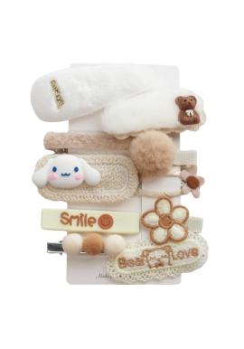 Sada 10 detských sponiek s medvedíkom