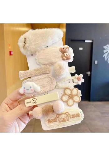 Sada 10 detských sponiek s medvedíkom