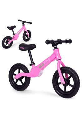 Detský ružový balančný bicykel