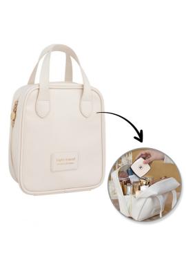 Kozmetická krémová taška s rúčkami