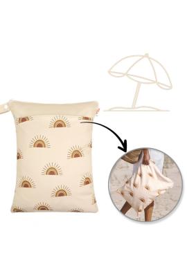 Béžová nepremokavá taška na zips