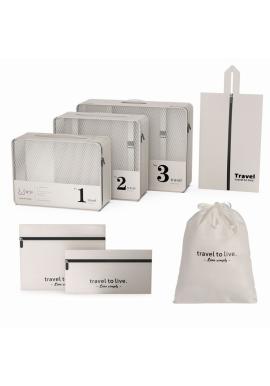 Krémová cestovná sada 7 kozmetických tašiek