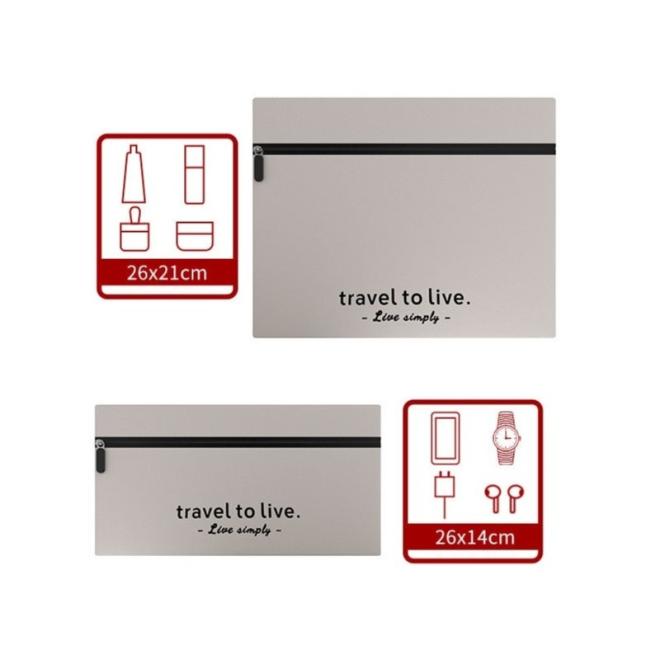 Krémová cestovná sada 7 kozmetických tašiek