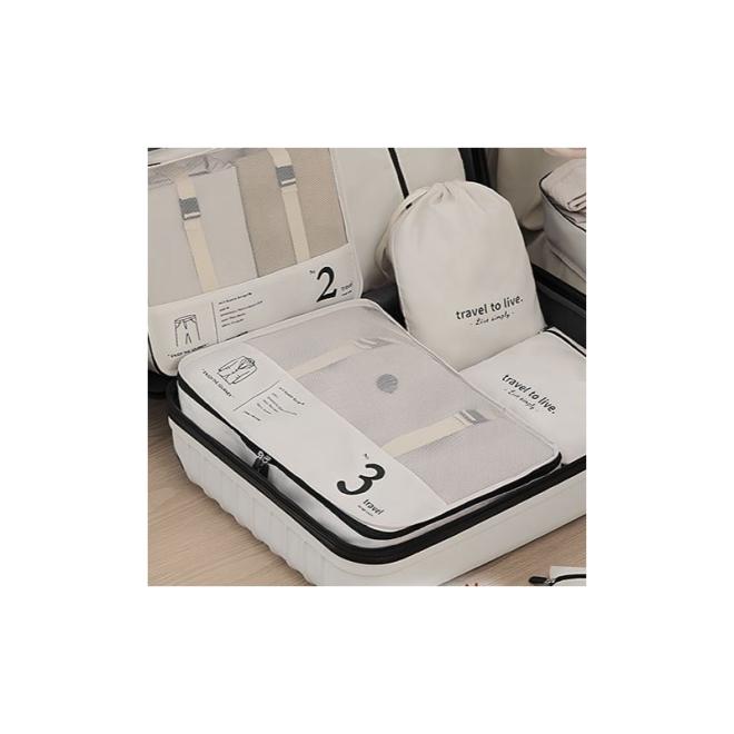 Krémová cestovná sada 7 kozmetických tašiek