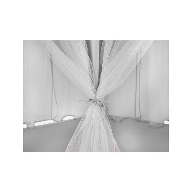 Sivo-ružový detský stan s potlačou hviezd