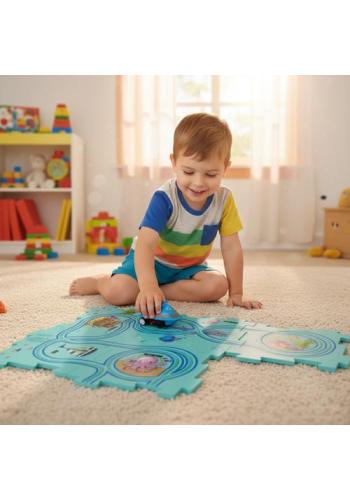 Kreatívna podložka/puzzle s motívom dráhy