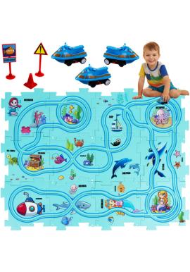 Kreatívna podložka/puzzle s motívom dráhy