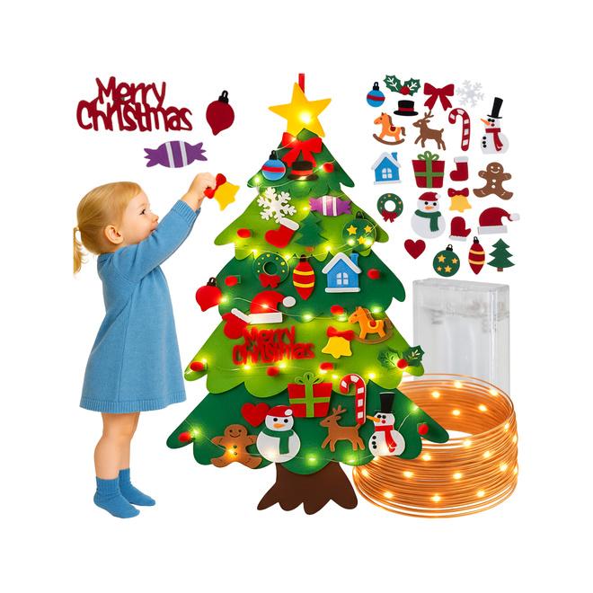 Vianočný stromček z plsti s LED diódami