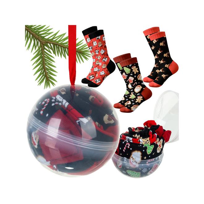 Vianočné ponožky - 3 ks, veľkosti 38-43