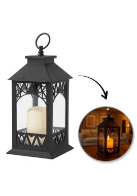 Ozdobný LED lampáš s imitáciou sviečky 14 x 30 cm