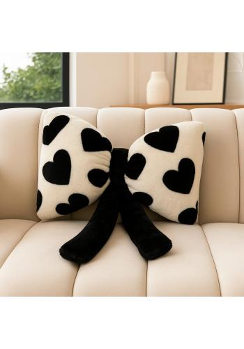 Zamatový vankúš v tvare veľkej mašle - 40 x 50 cm