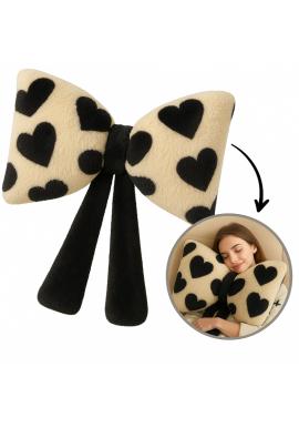 Zamatový vankúš v tvare veľkej mašle - 40 x 50 cm