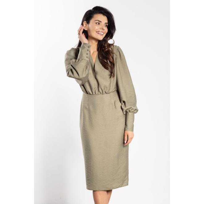 Šalviové elegantné dámske šaty