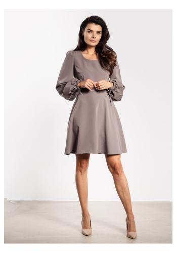 Dámske tmavobéžové mini šaty