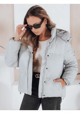 Sivá dámska bunda s prešívaním TY5190