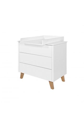 Prebaľovací pult v minimalistickom štýle v bielej farbe - ZARA