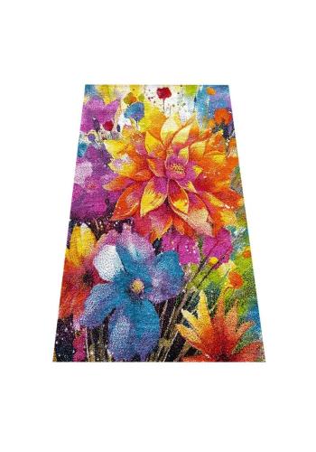 Detský koberec s farebným dizajnom kvetov
