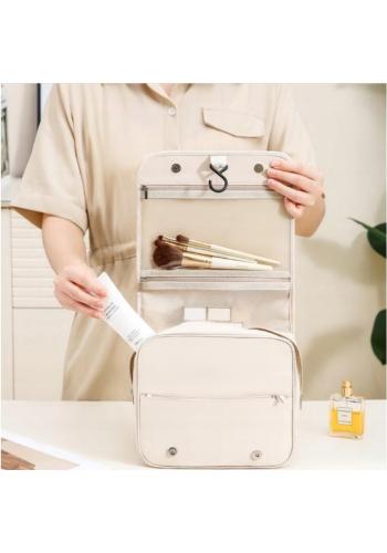 Krémová skladacia kozmetická taška