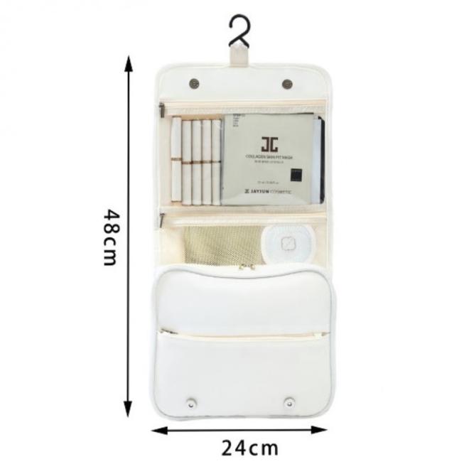 Krémová skladacia kozmetická taška