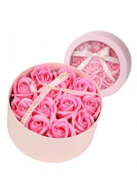 Ružový box voňavých mydlových ruží
