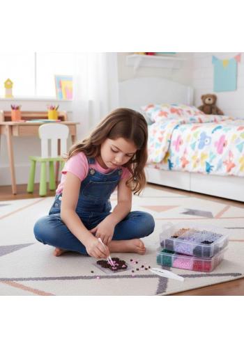 Sada nažehľovacích korálikov + šablóny - 9000 ks