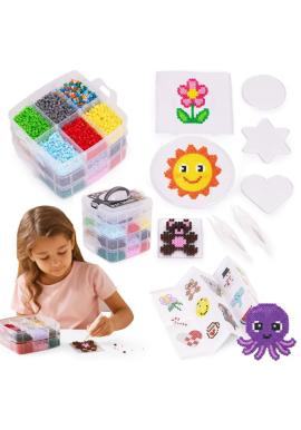 Sada nažehľovacích korálikov + šablóny - 9000 ks