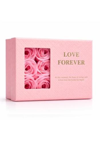 Ružová krabička 6 voňavých mydlových ruží