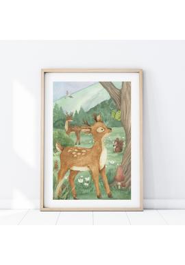 Dekoračný plagát - rozprávkový les