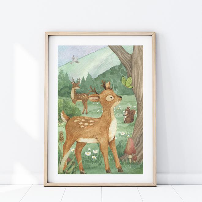 Dekoračný plagát - rozprávkový les